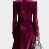 Vera - Samt Blazer Maxikleid