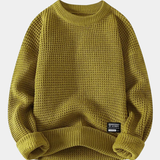 Eric – Premium Herrenpullover Lyon mit honigfarbener Struktur für Eleganz und Komfort