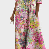 Elena - Lockeres und leichtes Midi-Kleid mit Blumen