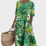Elena - Lockeres und leichtes Midi-Kleid mit Blumen