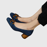 Theodelinde - Stilvolle Samt-Pumps