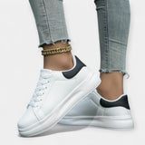 Stela - Weiße Leder Sportschuhe