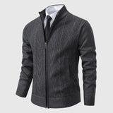 Jakub – Strickpullover mit Reißverschluss und hohem Kragen