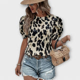 Amelia - Bluse mit Leopardenmuster