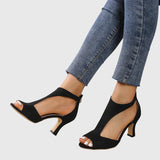Edeltraud - Roséfarbene Riemchen-Pumps