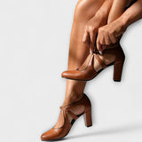 Wendelgard - Vintage-Pumps mit T-Steg