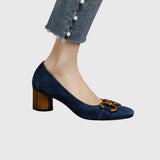 Theodelinde - Stilvolle Samt-Pumps