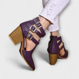 Liesgard - Lila Pumps mit Kreuzriemen