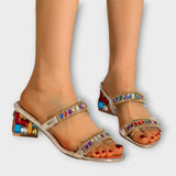 Brigitte - Plateau-Sandaletten mit Schmuckstein