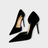 Brunhild - Grüne Samt-Stilettos