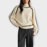 Emilie - Brauner weicher Rollkragenpullover