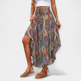 Lucie - Blumen Midirock mit hohem Bund