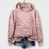 Grace - Lila Vintage-Hoodie mit Blumenprint