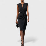 Olena – Elegantes Midi-Wickelkleid