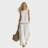 Teresa - Elegantes Set aus Leinenkleidung