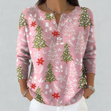 Iris - Weihnachts-Pullover mit Knöpfen