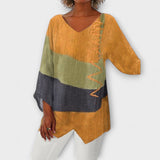 Chloe - Tunika mit Colour-Block und V-Ausschnitt