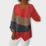 Chloe - Tunika mit Colour-Block und V-Ausschnitt