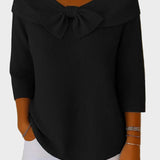 Aline - Weicher und Eleganter Pullover mit Schleife