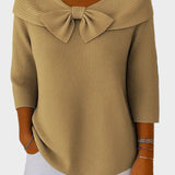 Aline - Weicher und Eleganter Pullover mit Schleife
