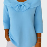 Aline - Weicher und Eleganter Pullover mit Schleife