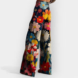 Laura - Blumenhose mit weitem Bein