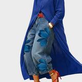 Daniella - Leinenkleid & Blumen-Jeans-Set