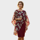 Amalie - Elegantes Kleidungsset mit blumigem Chiffon-Oberteil