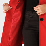 Josephine - Damen Winter Trenchcoat mit einem Knopf