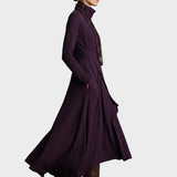 Teresa - Asymmetrisches Maxikleid aus Strick mit Rollkragen
