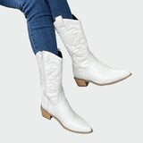Aneta - Metallische Cowboy-Stiefel
